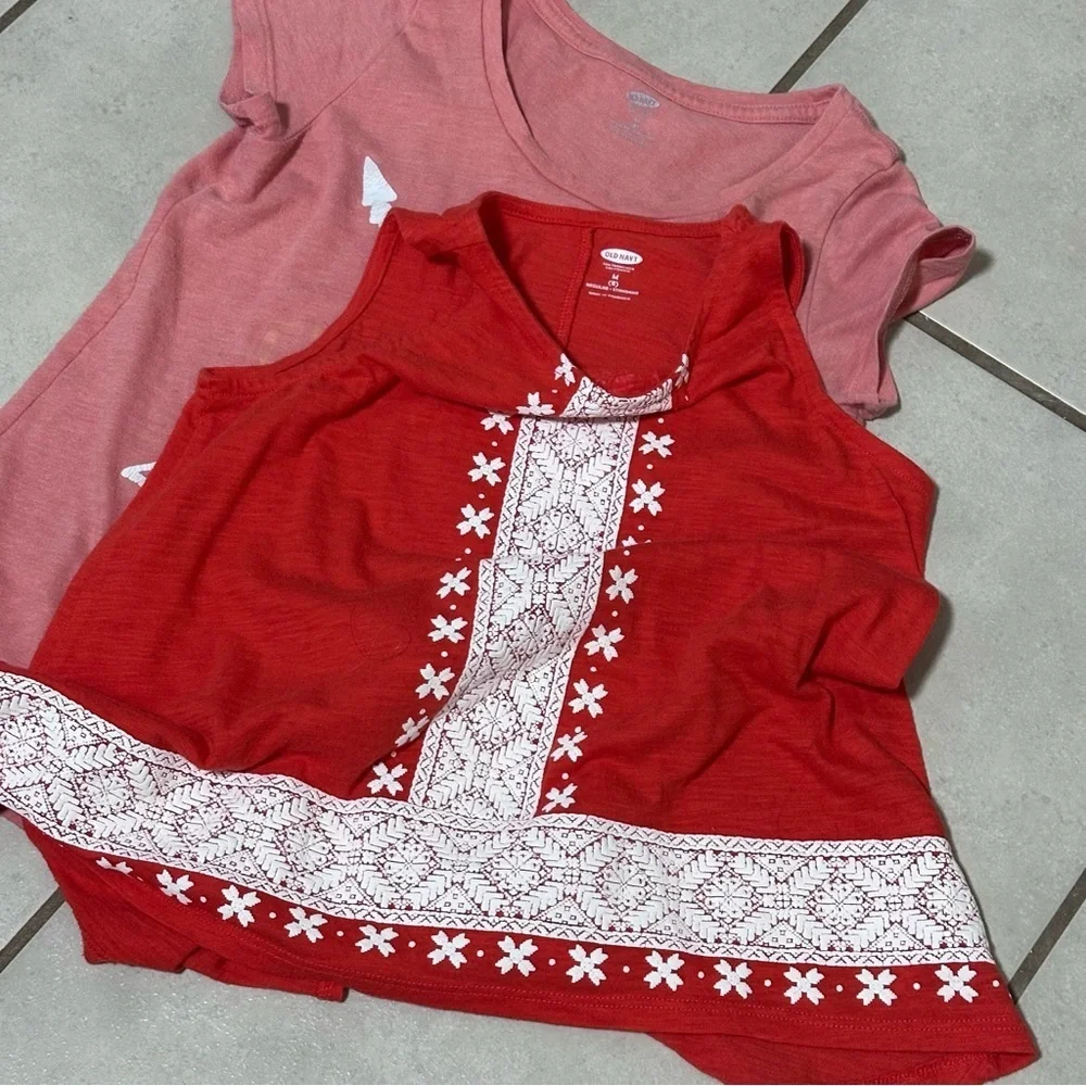 Old Navy Girls kids Orange‎ top blouses size M (8).